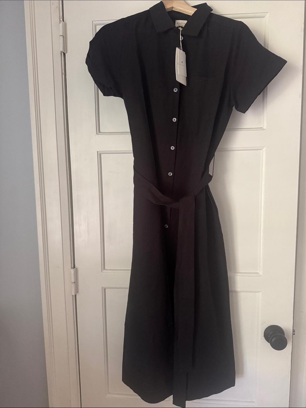 Marea Linen Maxi Shirt Dress